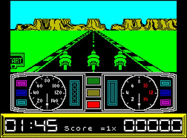 Super Cycle - ZX Spectrum game screenshot (1987) by US Gold